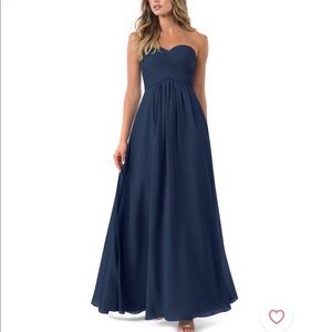 Azazie yazmin bridesmaid dress dark navy 8